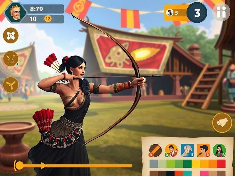 Epic Arrow Journey gameplay screenshot showing archery action